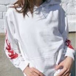 Brandy Melville, John Galt  Red Flame Christy Hoodie